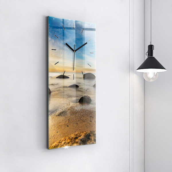 Reloj de cristal vertical Amanecer Mar Báltico - espejomat.es