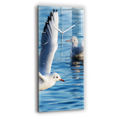 Reloj de cristal vertical Gaviotas en Gdynia - espejomat.es