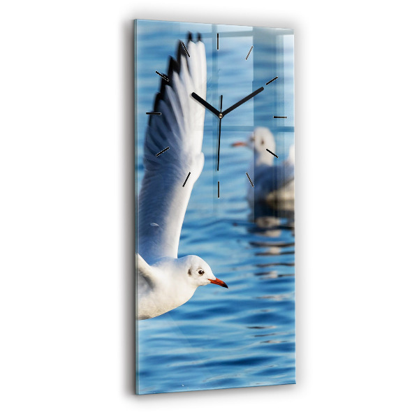 Reloj de cristal vertical Gaviotas en Gdynia - espejomat.es