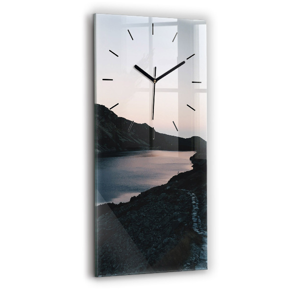 Reloj vertical Lago y montañas - espejomat.es