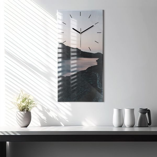 Reloj vertical Lago y montañas - espejomat.es