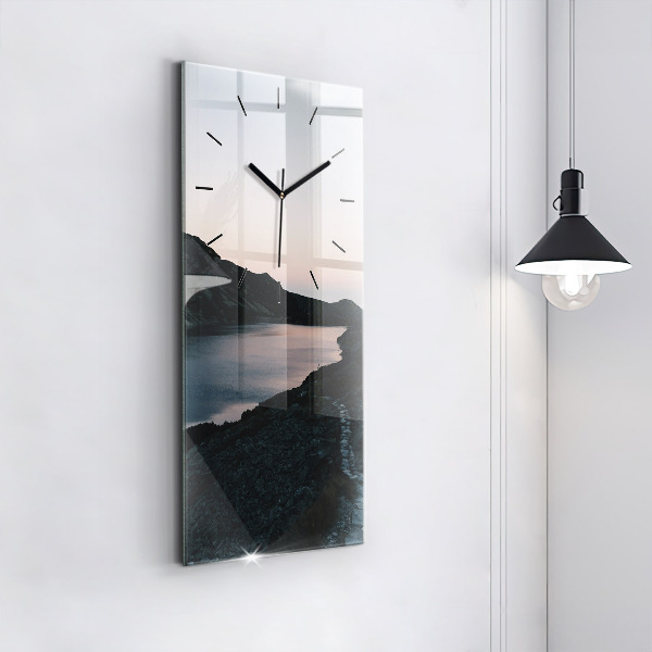 Reloj vertical Lago y montañas - espejomat.es