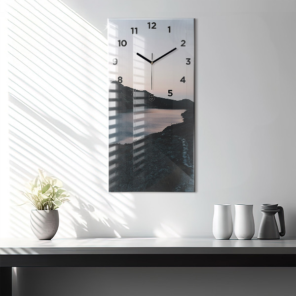 Reloj vertical Lago y montañas - espejomat.es