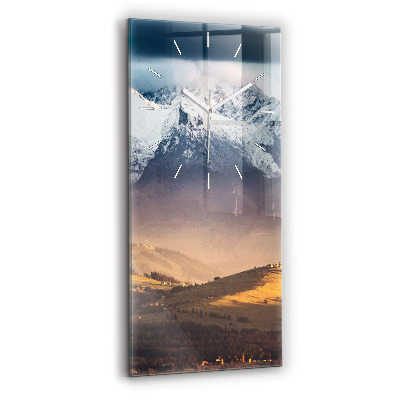Reloj de vidrio vertical Panorama invernal de los Tatras - espejomat.es