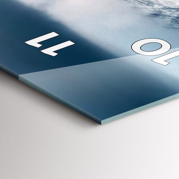 Reloj de vidrio vertical Panorama invernal de los Tatras - espejomat.es