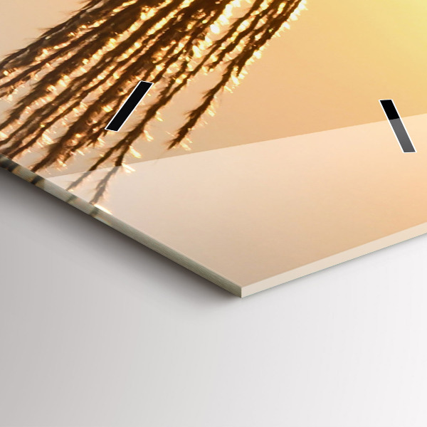 Reloj de vidrio vertical Trigo en la hora dorada - espejomat.es