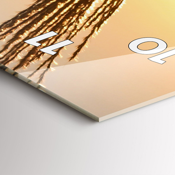 Reloj de vidrio vertical Trigo en la hora dorada - espejomat.es