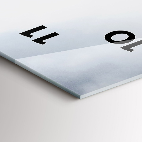 Reloj de vidrio vertical Rascacielos de Milán - espejomat.es