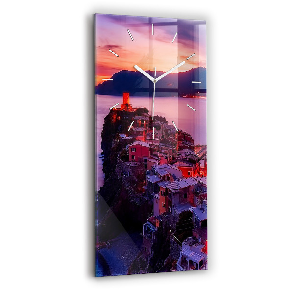Reloj de cristal vertical Pie de foto - espejomat.es