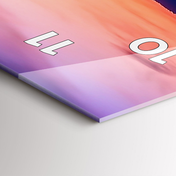 Reloj de cristal vertical Pie de foto - espejomat.es