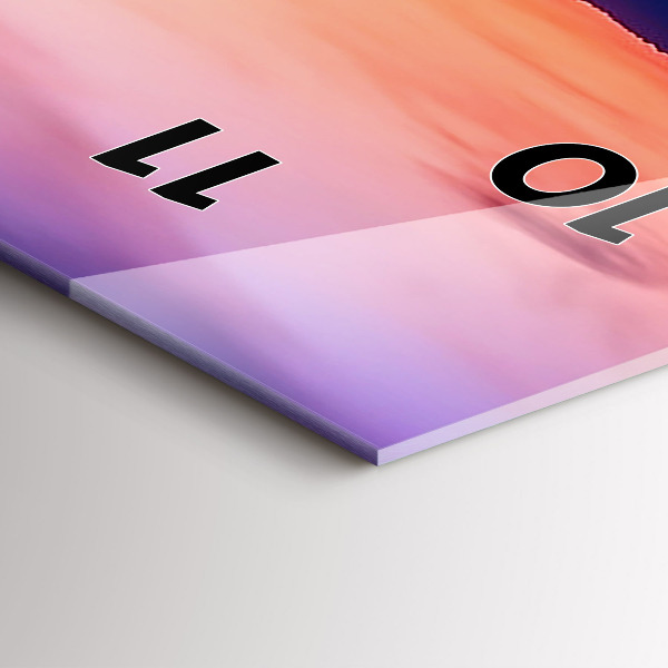 Reloj de cristal vertical Pie de foto - espejomat.es