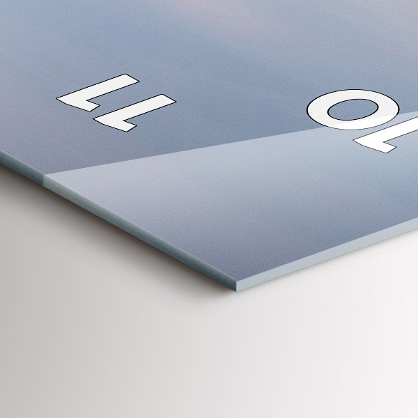 Reloj de vidrio vertical Montaña cubierta de nieve - espejomat.es