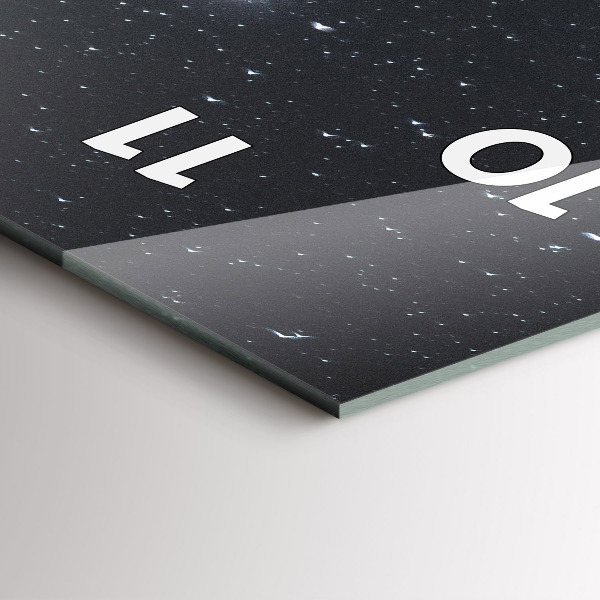 Reloj de cristal vertical Montaña bajo las estrellas - espejomat.es