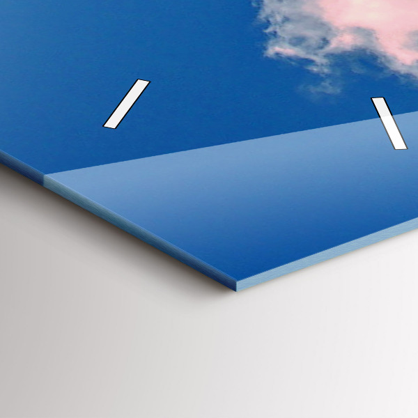 Reloj de vidrio vertical Montañas bajo el cielo azul - espejomat.es