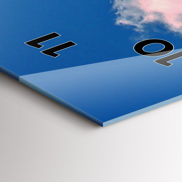 Reloj de vidrio vertical Montañas bajo el cielo azul - espejomat.es