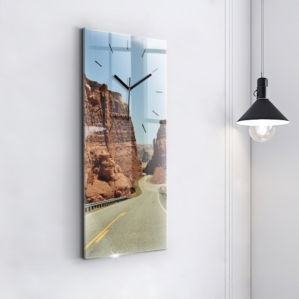 Reloj de cristal vertical Ruta 66 en EEUU - espejomat.es