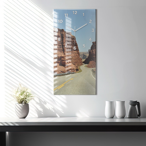 Reloj de cristal vertical Ruta 66 en EEUU - espejomat.es