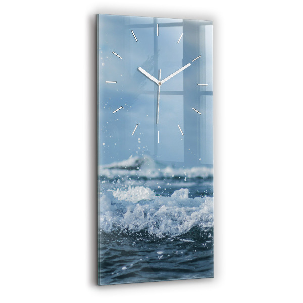 Reloj vertical Fotografía de olas - espejomat.es