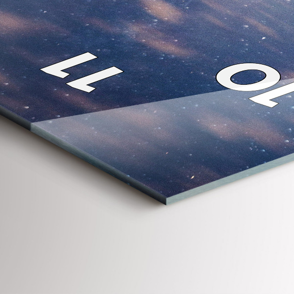 Reloj de cristal vertical Montañas al atardecer - espejomat.es