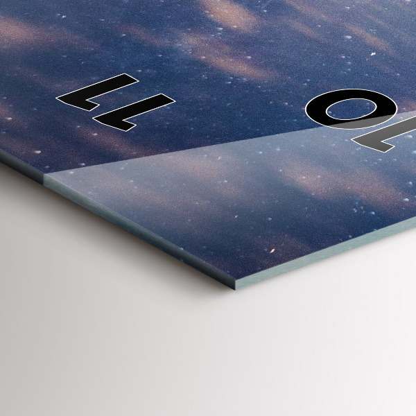 Reloj de cristal vertical Montañas al atardecer - espejomat.es