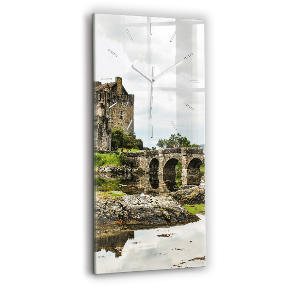 Reloj de vidrio vertical Castillo de Eilean Donan Escocia - espejomat.es