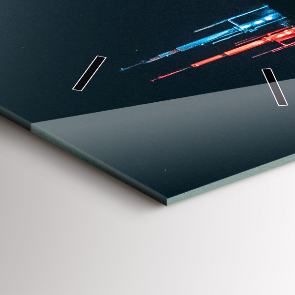 Reloj de vidrio vertical Paisaje urbano de Chicago - espejomat.es