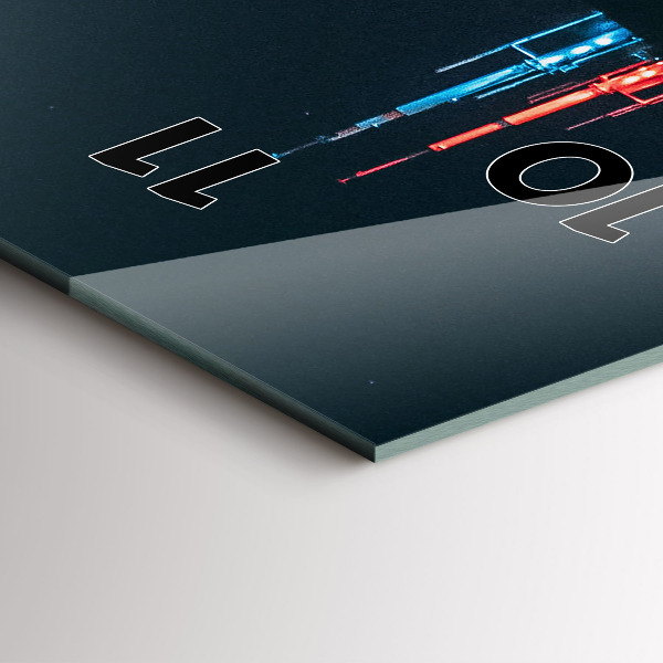 Reloj de vidrio vertical Paisaje urbano de Chicago - espejomat.es