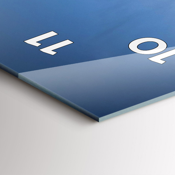 Reloj de cristal vertical Foto de Chicago - espejomat.es