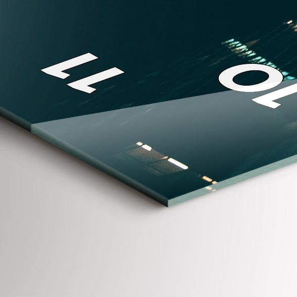 Reloj de cristal vertical Hotel Hilton en Houston - espejomat.es