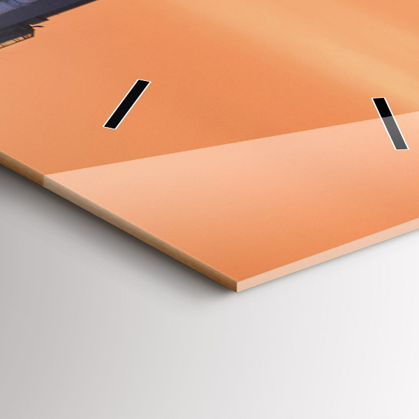 Reloj de vidrio vertical Puente Benjamin Franklin - espejomat.es