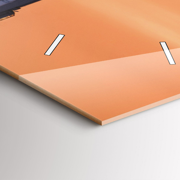 Reloj de vidrio vertical Puente Benjamin Franklin - espejomat.es