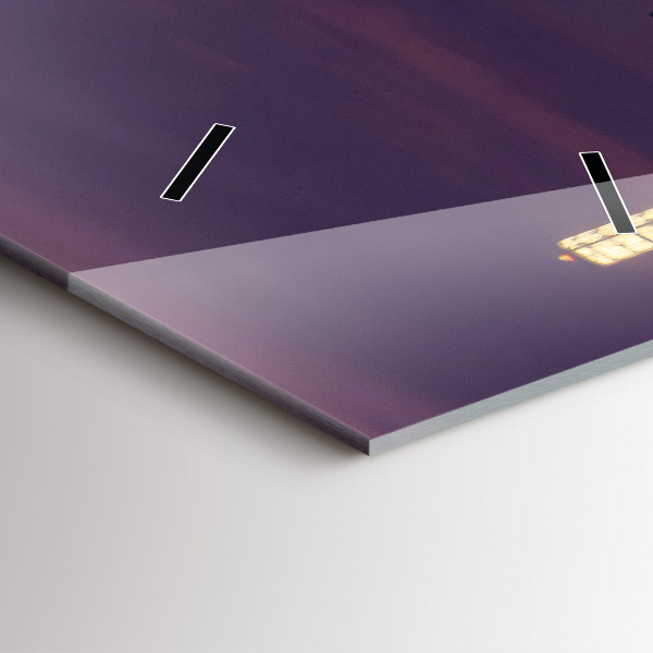 Reloj de cristal vertical Panorámica de la ciudad de Filadelfia - espejomat.es