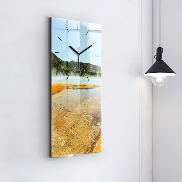 Reloj vertical Lago con montañas - espejomat.es