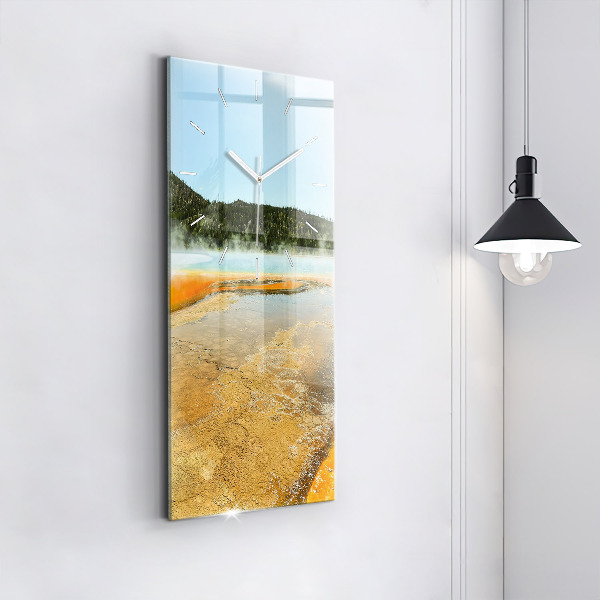 Reloj vertical Lago con montañas - espejomat.es