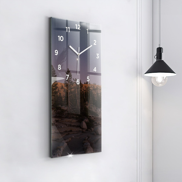 Reloj de vidrio vertical El camino rocoso de Yosemite - espejomat.es