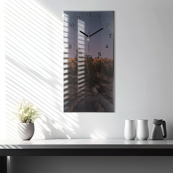Reloj de vidrio vertical El camino rocoso de Yosemite - espejomat.es
