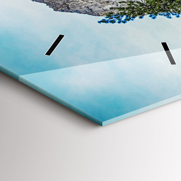 Reloj de vidrio vertical Puente de madera en Yosemite - espejomat.es