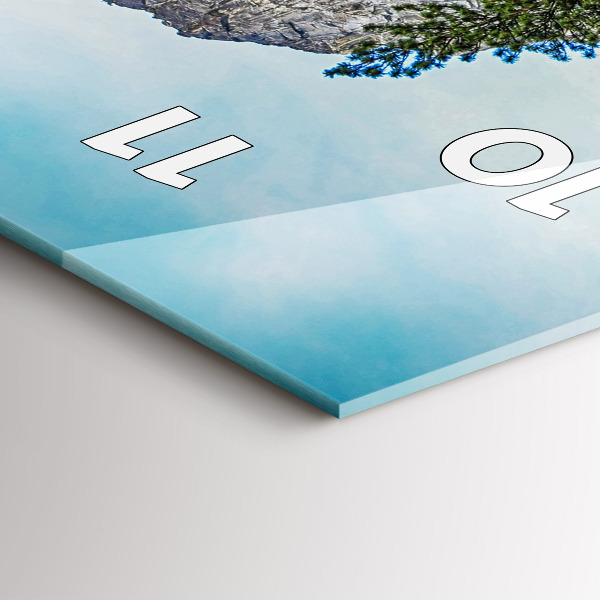 Reloj de vidrio vertical Puente de madera en Yosemite - espejomat.es