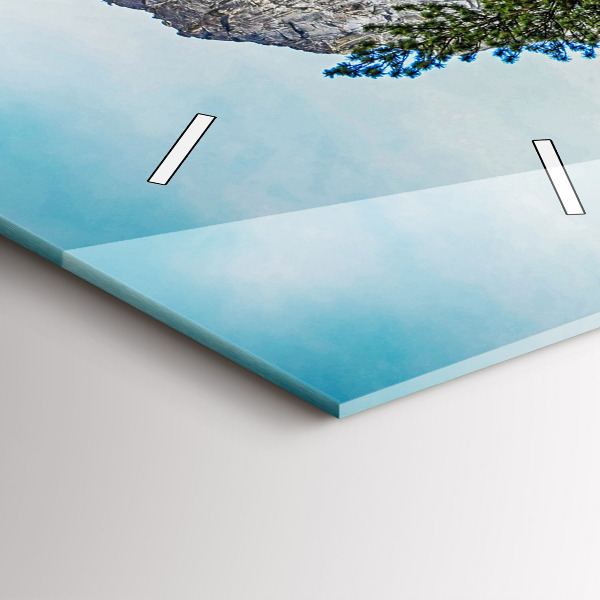 Reloj de vidrio vertical Puente de madera en Yosemite - espejomat.es