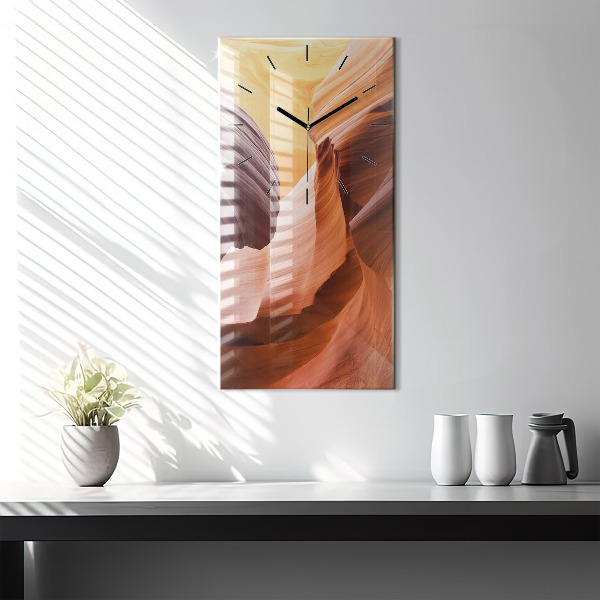 Reloj de cristal vertical Cañón del Antílope - espejomat.es