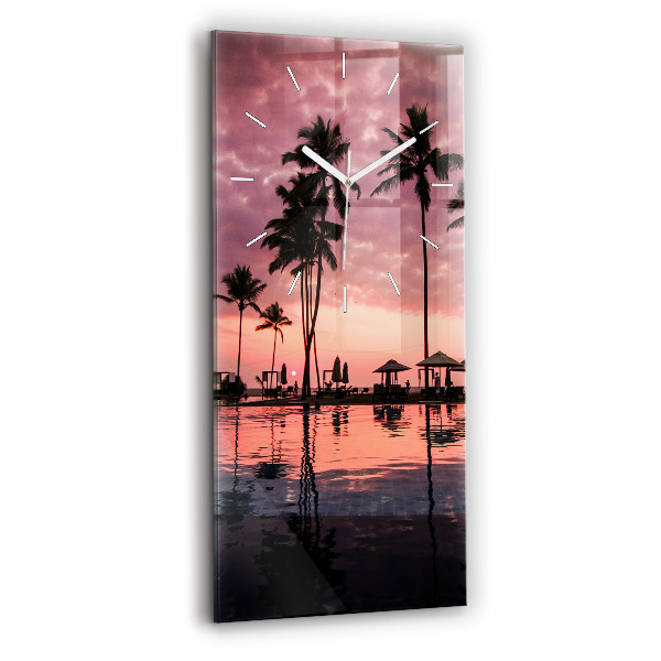 Reloj vertical Palmeras en Hawai - espejomat.es