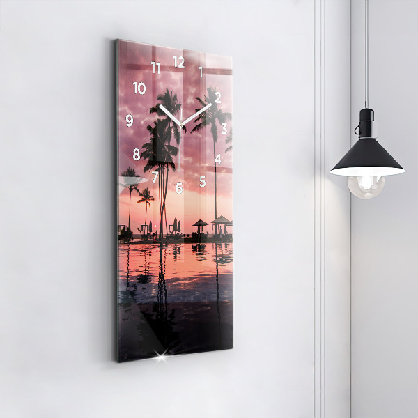 Reloj vertical Palmeras en Hawai - espejomat.es