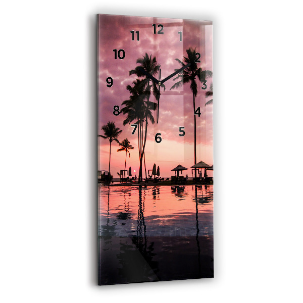 Reloj vertical Palmeras en Hawai - espejomat.es