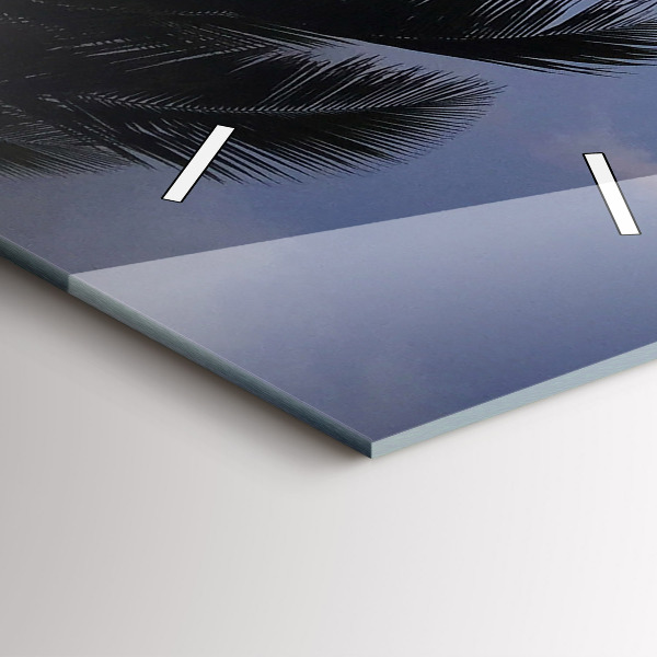 Reloj vertical Palmera y amanecer - espejomat.es