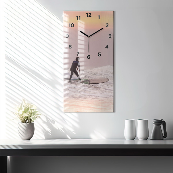 Reloj vertical Surfista en Hawai - espejomat.es