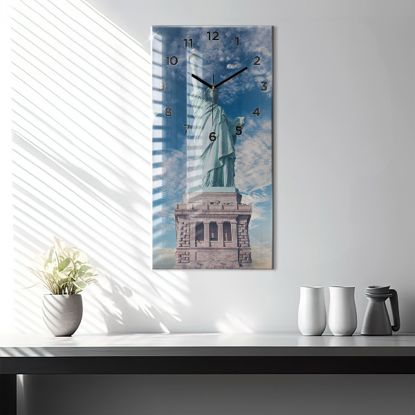 Reloj de cristal vertical Estatua de la Libertad Nueva York - espejomat.es