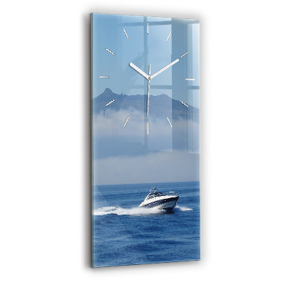 Reloj vertical Barco flotante en el océano - espejomat.es