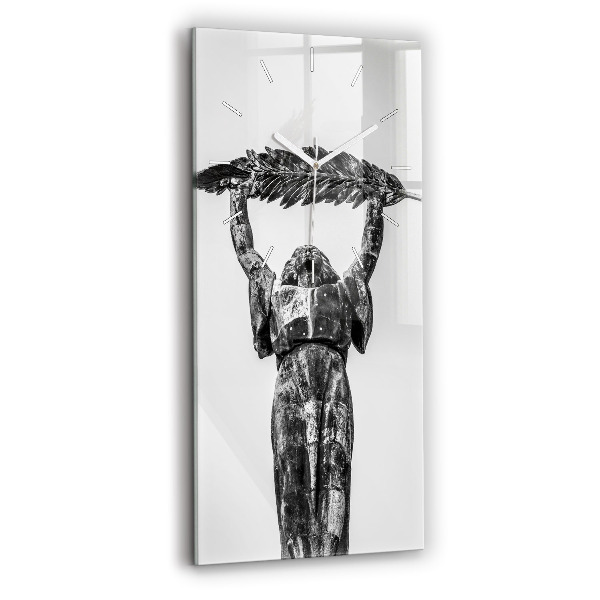 Reloj de cristal vertical La Estatua de la Libertad en Budapest - espejomat.es