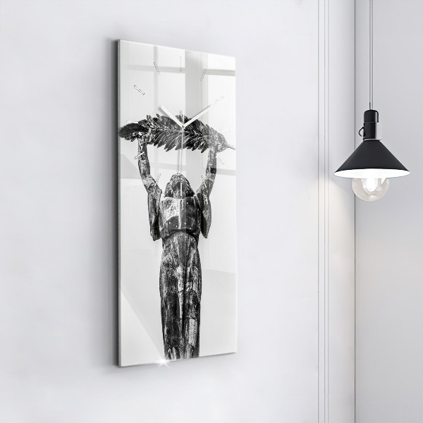 Reloj de cristal vertical La Estatua de la Libertad en Budapest - espejomat.es