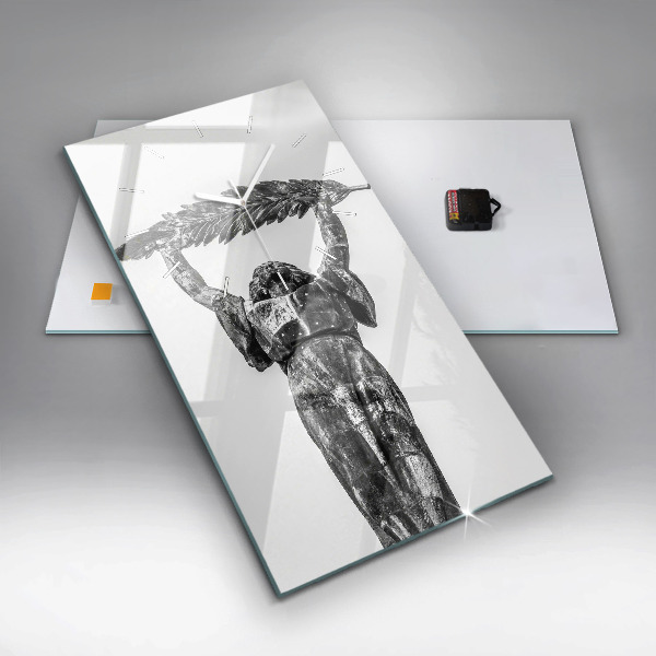 Reloj de cristal vertical La Estatua de la Libertad en Budapest - espejomat.es